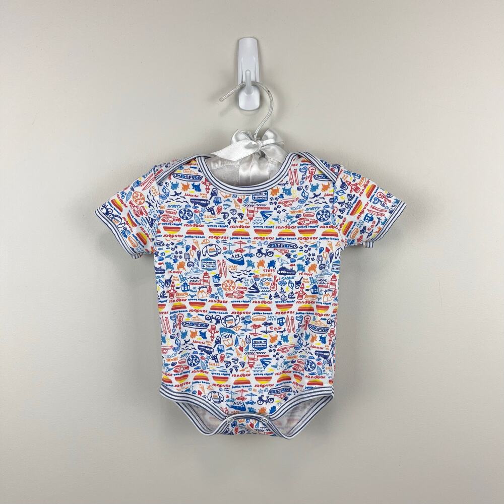 Joy Street Sandbar Jetties Beach Nantucket Short Sleeve Body Suit 3-6 Months